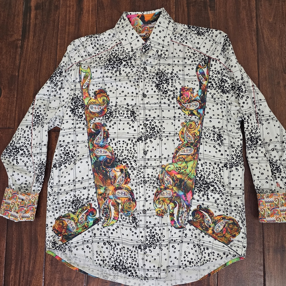 Robert Graham Multicolored Artistic Shirt Mens Size M
